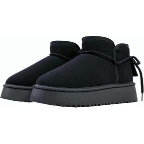 Winter Ankle Boots for Women - Water Resistant Leather Booties Non-Slip Platform Suede Mini Women's Boots - Perfect for Christmas Gifts