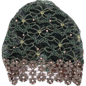 Turban Beaded Hat Wear Muslim Women Hat Decoration Gift Headscarf Hats Beautiful Shine Ornament Headwrap Clothing