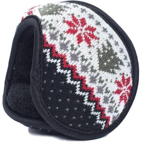 ofoot Womens/Girls Thick Winter Warm Knit Caps Beanie Hats with Earflaps Pompom Braids Children's Mittens Foldable Earmuffs