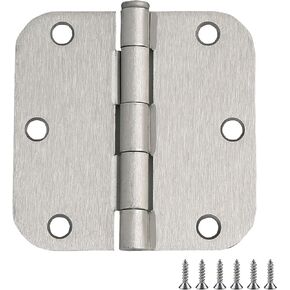 Door Hinges for Interior Doors 9-Pack 3.5-inch x 3.5-inch – Rounded 5/8-inch Radius Steel Door Hinge – Oil Rubbed Bronze – Fits Standard Doors – Design House 191114