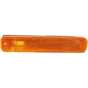 DAT AUTO Front Right Passenger Or Left Driver Side Park Light Turn Signal Marker Lamp Orange Lens Plastic Assembly Light Reflector Replacement For 1975-1991 Ford Econoline Van FO2550101 D3TZ15A201A
