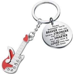 BNQL Music Guitar Keychain Bass Guitar Gifts Music Gifts for Bass Guitar Players Music Lovers Gifts Electric Guitar Key Chain