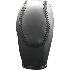 Leather Car Gear Stick Shifting Knobs Cover Shifter Lever Compatible with Ford Fusion Fiesta Focus Transit Van Escape Edge Review Transit Connect Review Ecosport - Black Carbon Black Stitching