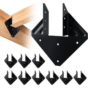 Black Hurricane Tie for Roof Truss Timber Connection Fits 2x4, 2x6 Truss to Rafter Connectors for Hurricane Truss Hangers,Rafter Brackets,Joist Hanger,Hurricane Clips (30PCS)