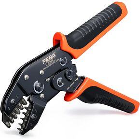 PEBA Dupont Crimping Tool 32-20AWG with 21 Types of JST-XH/Dupont Connectors Kit, Crimper 0.03-0.5mm² for 3.0mm, 2.54mm, 2.5mm, 2.0mm Pitch MolexTE, Dupont, JST Connectors, Open Barrel Terminals