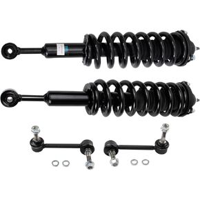 TRQ Front Suspension Kit Complete Strut & Coil Spring Assembly Sway Bar Stabilizer Link Compatible with 2016-2022 Toyota Tacoma