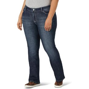 Wrangler Womens Western Mid Rise Stretch Boot Cut Jeans