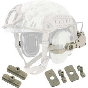 Tactical Earmuffs Helmet Rail Adapter for MTEK Rail/ARC Rail/wendy 2.0 3.0 Rail Helmet, for Walker's Razor Ear Muff