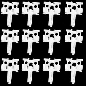 12 PCS Vertical Blinds Repair Kit Carrier with Stem, Vertical Blind Repair Replacement Blinds Vertical Slats for Sliding Glass Doors Carrier Clips Blinds Curtain Accessories, White