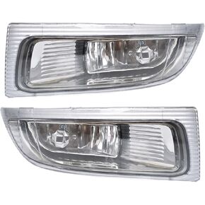 2Pcs Fog Lights Replacement for Toyota Sienna 2004 2005 Clear Lens Fog Light W/Bulbs 81210AE010 81220AE010 Left+Right Side