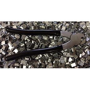 J-Clip Pliers + 2 LBS of J-Clips, Black handle j-pliers j-clip Pliers by RNL RabbitNippLes