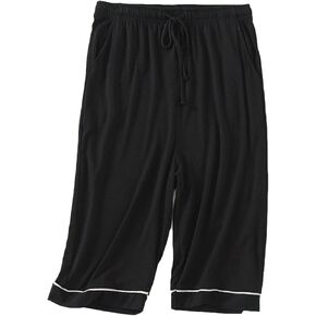 Cromoncent Men's Stretch Modal Pajama Capri Pants with Pockets