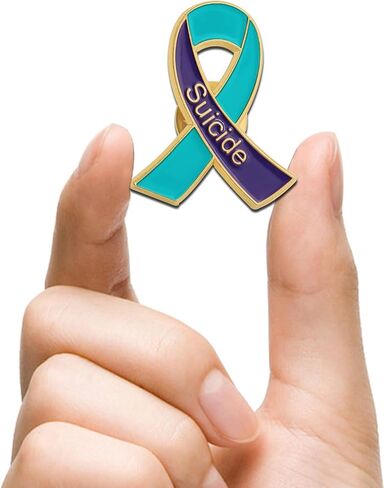 12/20/50/100 Pcs Suicide Prevention Awareness Ribbon Enamel Lapel Pins in Kuwait