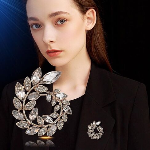 Flower Animal Rhinestone Brooches Pin for Women Girls Rhinestone Lapel Pin Wedding Accessories Brooch Pin Jewelry Gift for Wife Mom in Kuwait