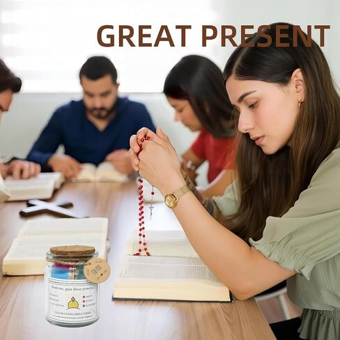 Bible Verse Jar, Read Me When Bible Verses Jar, Glass Prayer Jar with Colored Bible Verses, Scripture Jar for Emotions and Feelings, Hope Bible Verses in A Jar for Man, Woman in Saudi Arabia