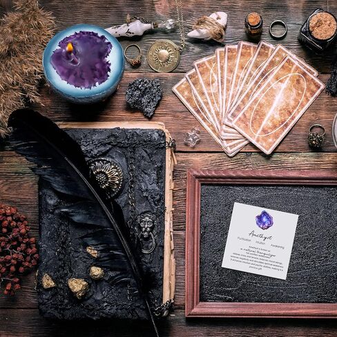 بلورات الشفاء شمعة جمشت كريستال الجيود الشموع هدية مجموعة للنساء التأمل شمعة معطرة الهدايا الروحية الراتنج الجدول الديكور لعيد الحب المنزل عطلة عيد ميلاد in Kuwait