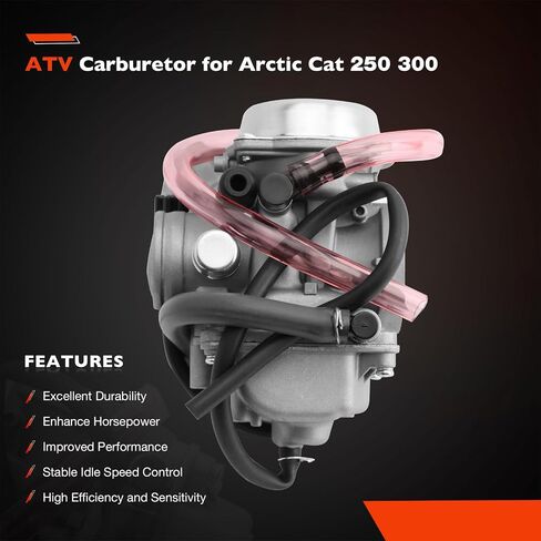 Carburetor Compatible with 2001 2002 2003 2004 2005 Arctic Cat 250 300 2x4 4x4 ATV Quad Carb with Rubber Airbox & Intake Manifold Boot in Kuwait