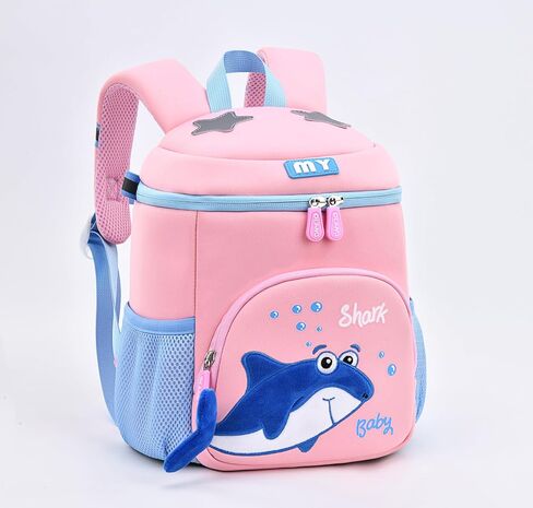 New Year 2025 Gifts for Kids Shark Design Backpack. Colors in Pink Toddler, Kids,Primary School, Activities (Pink Shark-SQ,) in Saudi Arabia