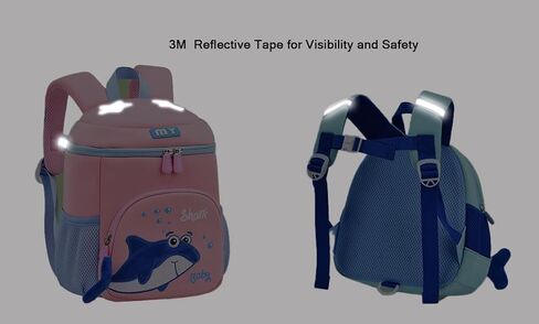 New Year 2025 Gifts for Kids Shark Design Backpack. Colors in Pink Toddler, Kids,Primary School, Activities (Pink Shark-SQ,) in Saudi Arabia