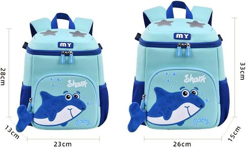 New Year 2025 Gifts for Kids Shark Design Backpack. Colors in Pink Toddler, Kids,Primary School, Activities (Pink Shark-SQ,) in Saudi Arabia