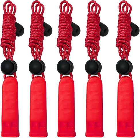 Emergency Whistle, Safety Whistle Survival Shrill Loud for Camping Hiking Hunting Boating Fishing Life Vest Jacket Rescue Signaling Kids Lifeguard 5 Pack in Saudi Arabia