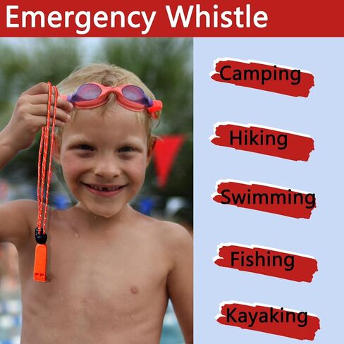 Emergency Whistle, Safety Whistle Survival Shrill Loud for Camping Hiking Hunting Boating Fishing Life Vest Jacket Rescue Signaling Kids Lifeguard 5 Pack in Saudi Arabia