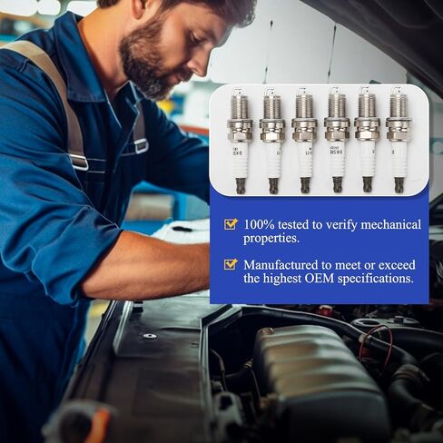 4503 Double Iridium Spark Plugs Fit For Acura Honda INFINITI Toyota Mitsubishi Nissan Dodge Jeep Hyundai Kia (see compatible vehicles) Replace# PK16TT 000018KJ13 0031595403 0031598103 (set of 6) in Saudi Arabia