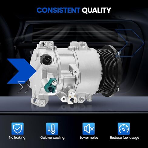 98386 ضاغط مكيف هواء مع قابض متوافق مع Toyota Hiace 2006-2019 L4 2.7L، Camry 2007-2009 L4 2.4L، RAV4 2006-2008 L4 2.4L in Saudi Arabia