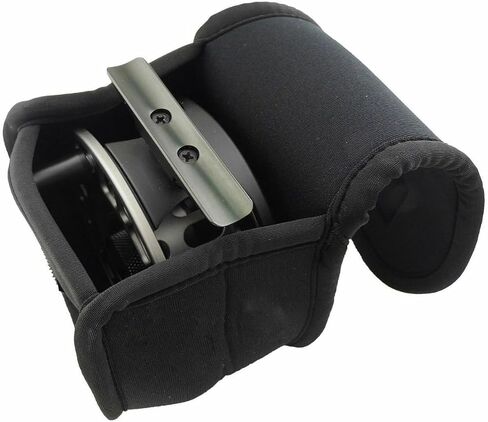 Aventik Neoprene Fly Fishing Reel Case Pouch Cover Fitting 5/6 7/8wt Fly Reel Storage (Black, 1-PACK 3/4) in Saudi Arabia