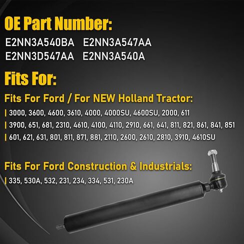 E2NN3A540BA أسطوانة توجيه كهربائية 1/2 "قضيب 7/16" موضوع لفورد/لجرار نيو هولاند 3000 3600 3610 4600 4000 2000 611 2600 651 681 801 E2NN3A547AA E2NN3D547AA E2NN3A540A LH الجانب RH in Kuwait