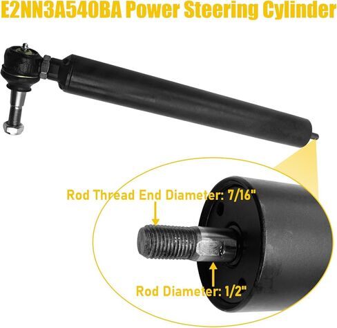 E2NN3A540BA أسطوانة توجيه كهربائية 1/2 "قضيب 7/16" موضوع لفورد/لجرار نيو هولاند 3000 3600 3610 4600 4000 2000 611 2600 651 681 801 E2NN3A547AA E2NN3D547AA E2NN3A540A LH الجانب RH in Kuwait