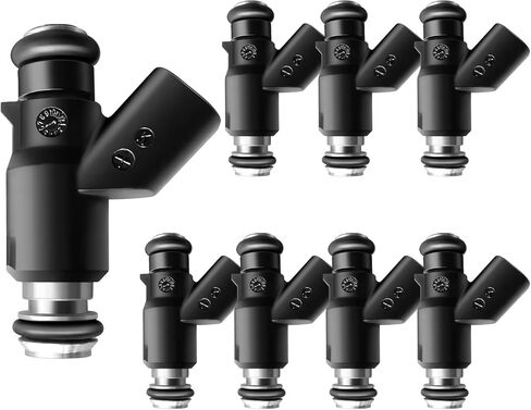 حاقن الوقود YLATG حاقن لسيارة تشيفي سيلفرادو 1500 تاهو إكسبريس 1500/2500/3500 سوبربان أفالانش، لكاديلاك إسكاليد، لسيارة جي إم سي يوكون سييرا 1500 سافانا 1500/2500/3500 5.3L 4.8L 12613411 (8 قطع) in Kuwait