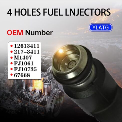 حاقن الوقود YLATG حاقن لسيارة تشيفي سيلفرادو 1500 تاهو إكسبريس 1500/2500/3500 سوبربان أفالانش، لكاديلاك إسكاليد، لسيارة جي إم سي يوكون سييرا 1500 سافانا 1500/2500/3500 5.3L 4.8L 12613411 (8 قطع) in Kuwait