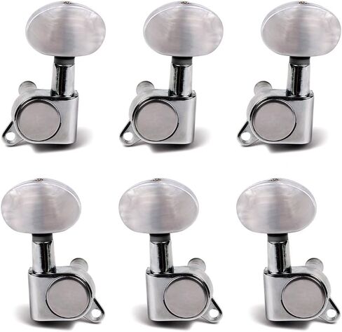 Acoustic Guitar Tuner Machine Head Red Electric Guitar Tuning Key 3x3 Closed Guitar Tuning Pegs Metal in Saudi Arabia