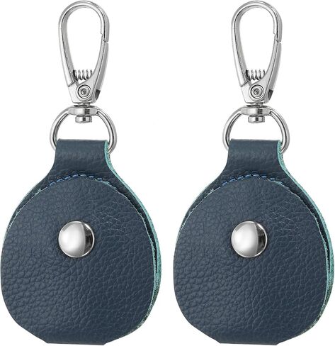 PATIKIL Leather Key Fob, Genuine Leather Keys Cover Portable Key Fob Air Tag Holder for Office Car Keys ID Key Cards in Saudi Arabia