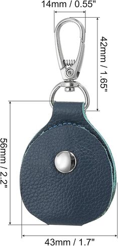 PATIKIL Leather Key Fob, Genuine Leather Keys Cover Portable Key Fob Air Tag Holder for Office Car Keys ID Key Cards in Saudi Arabia