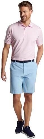قميص بولو رجالي من PETER MILLAR أداء الطبل باللون الوردي، مقاس متوسط in Kuwait