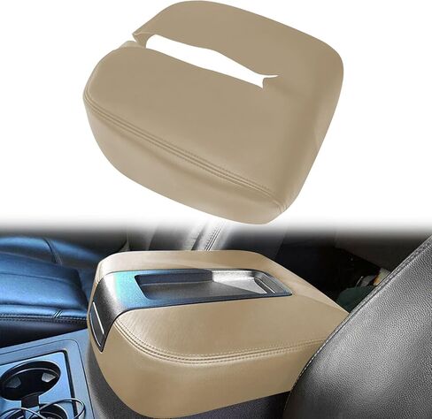 Priprilod Black Leather Console Lid Armrest Cover Compatible with Chevy Silverado Sierra Tahoe Suburban Avalanche Yukon Yukon XL 2007 2008 2009 2010 2011 2012 2013 2014(only Leather Part) in Saudi Arabia