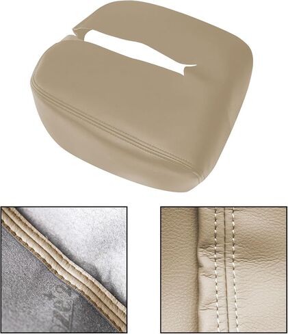 Priprilod Black Leather Console Lid Armrest Cover Compatible with Chevy Silverado Sierra Tahoe Suburban Avalanche Yukon Yukon XL 2007 2008 2009 2010 2011 2012 2013 2014(only Leather Part) in Saudi Arabia