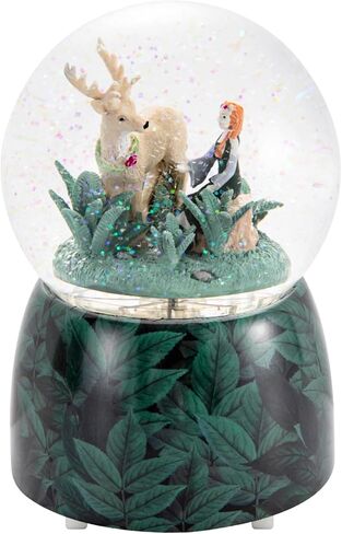 Mermaid Snow Globe with LED Lights and Automatic Blowing Glitters, Collectible Musical Glass Globe, Gift for Kids and Adults, Snowglobe with Music Waltz of The Flowers, Purple in Saudi Arabia
