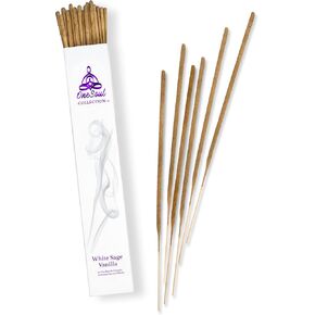 White Copal Incense Sticks, Natural Incense Sticks, Premium Incense Sticks for Aromatherapy, Hand-Rolled Artisan Meditation Incense, 90-Mins Burn Time, 11 Inches, Pack of 20