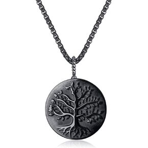 COAI Religious Jewelry Tree of Life Necklace, Obsidian Necklace/Golden Obsidian Necklace