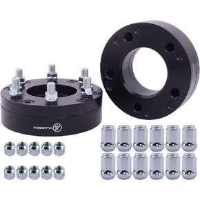 VLAOSCHI Black Forged 5x4.5 to 6x5.5 Wheel Adapters 2 Inch with 14x1.5 Studs Compatible with Jeep Ford-Dodge-Honda-Toyota-Lexus 5 to 6 Lug Wheel Adapter (Adapt 6x139.7 Rim on 5x114.3 Car) - Pack of 4