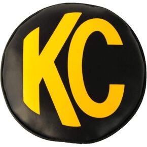 KC HiLiTES 5802 8"" Round Black with Yellow KC Soft Light Covers - Pair"