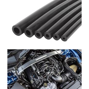 6PCS Vacuum Hose,5FT Automotive Silicone Hose,Car Accessories Vacuum Lines Automotive,1/8" 5/32" 3/16" 1/4" 5/16" 3/8" Automotive Vacuum Line Kit,Silicone Vacuum Tubing Hose for Air and Water