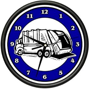 SignMission Beagle Man Wall Clock Trash Collector Garbage Truck Gag Gift