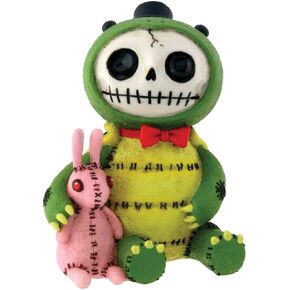 SUMMIT COLLECTION Furrybones Scooter Signature Skeleton in Speedy Tortoise Costume with Hare Buddy