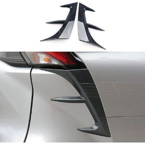 Car Accessories Rear Tail Light Side Cover Trim Decoration Sticker Fit for Toyota Sienna 2021-2023 ABS 2PCS(Carbon Fiber Style)
