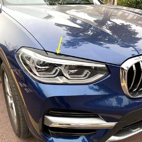 غطاء المصباح الأمامي الرياضي الجديد من ZiWen، قوالب تزيين الحواجب لسيارة BMW X3 X4 X3M X4M (18-23 X3 G01، أسود لامع) in Kuwait