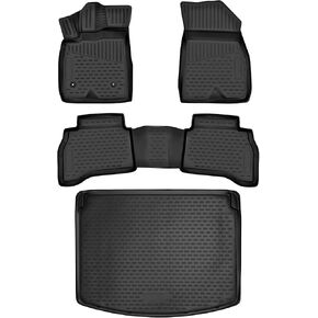 Fits 2020-2025 Chevrolet Trailblazer Floor Mats Front & 2nd Row Seat Liner Set and Cargo Liner Trunk Set (AWD Models only) 3D Custom Fit All-Weather Full Set Liners